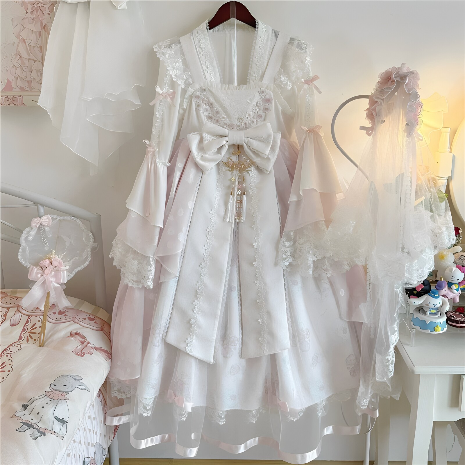 椿枝晓 中华风Lolita内搭雪纺衫