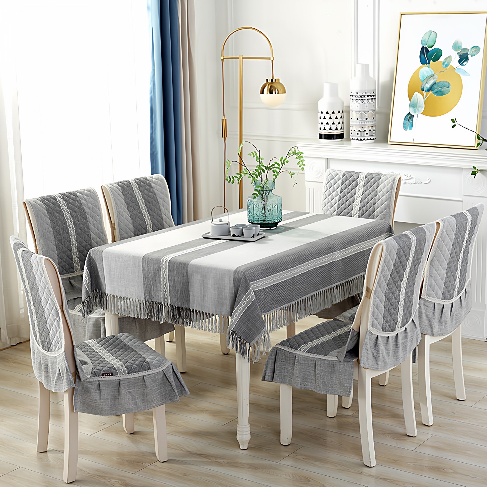 简约现代桌布布艺棉麻清新北欧餐桌布茶几布餐桌椅子套罩椅垫套装,居家布艺,桌布,淘宝优惠券,粉丝福利购,淘宝优惠卷