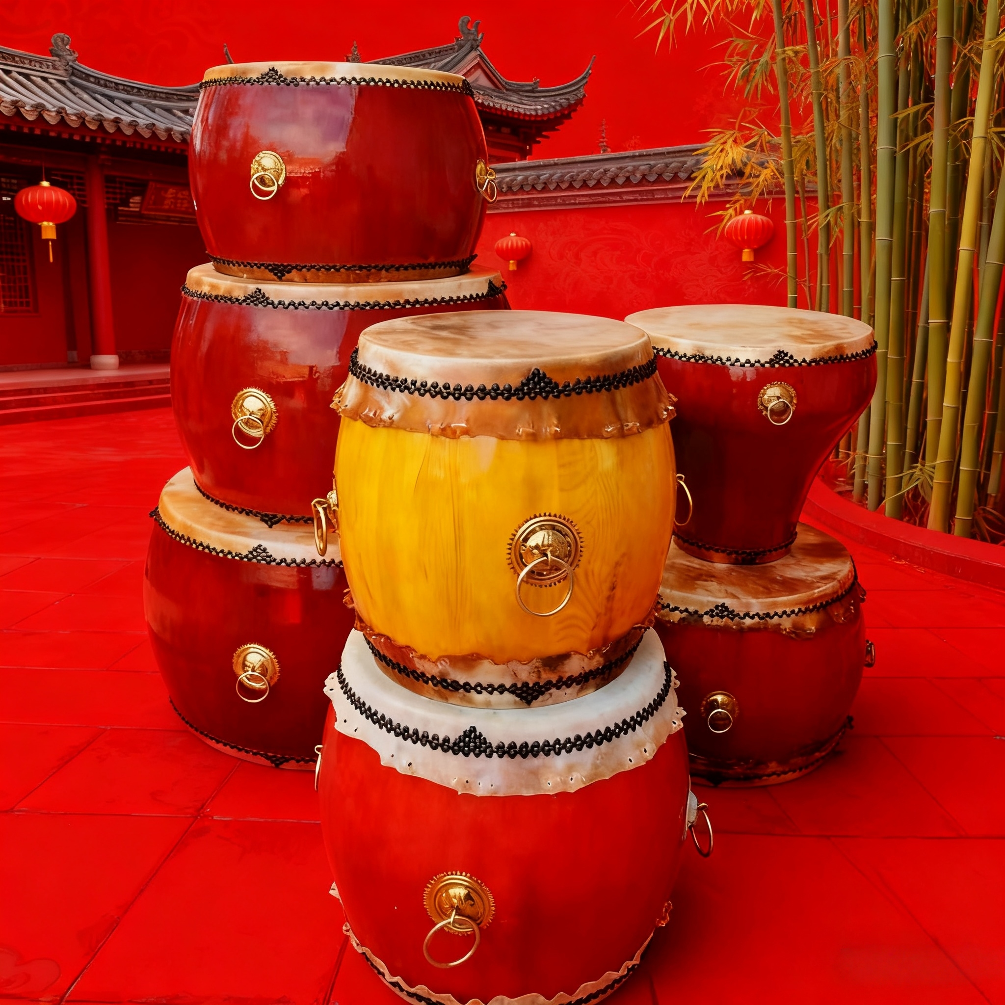 黄牛皮鼓椿木鼓白茬鼓锣鼓战鼓堂鼓大鼓寺院鼓道士鼓诵经鼓法钟鼓