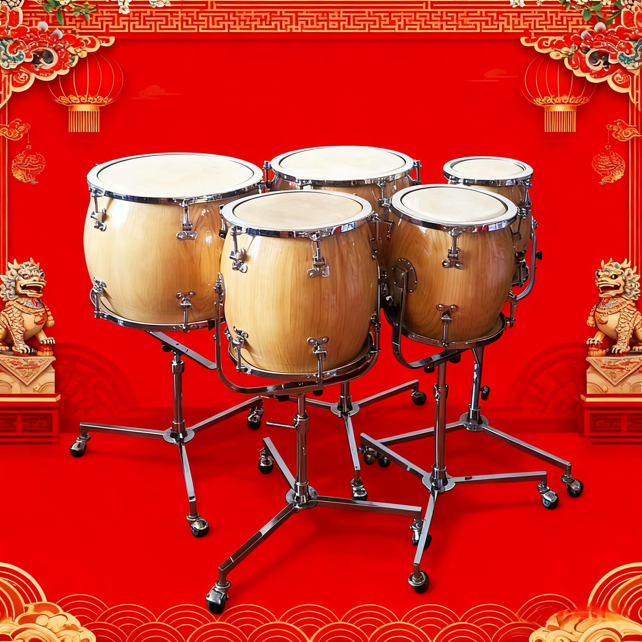 专业五音排鼓练习排鼓堂鼓定音鼓乐队排鼓乐团铜腔定音鼓打击乐器