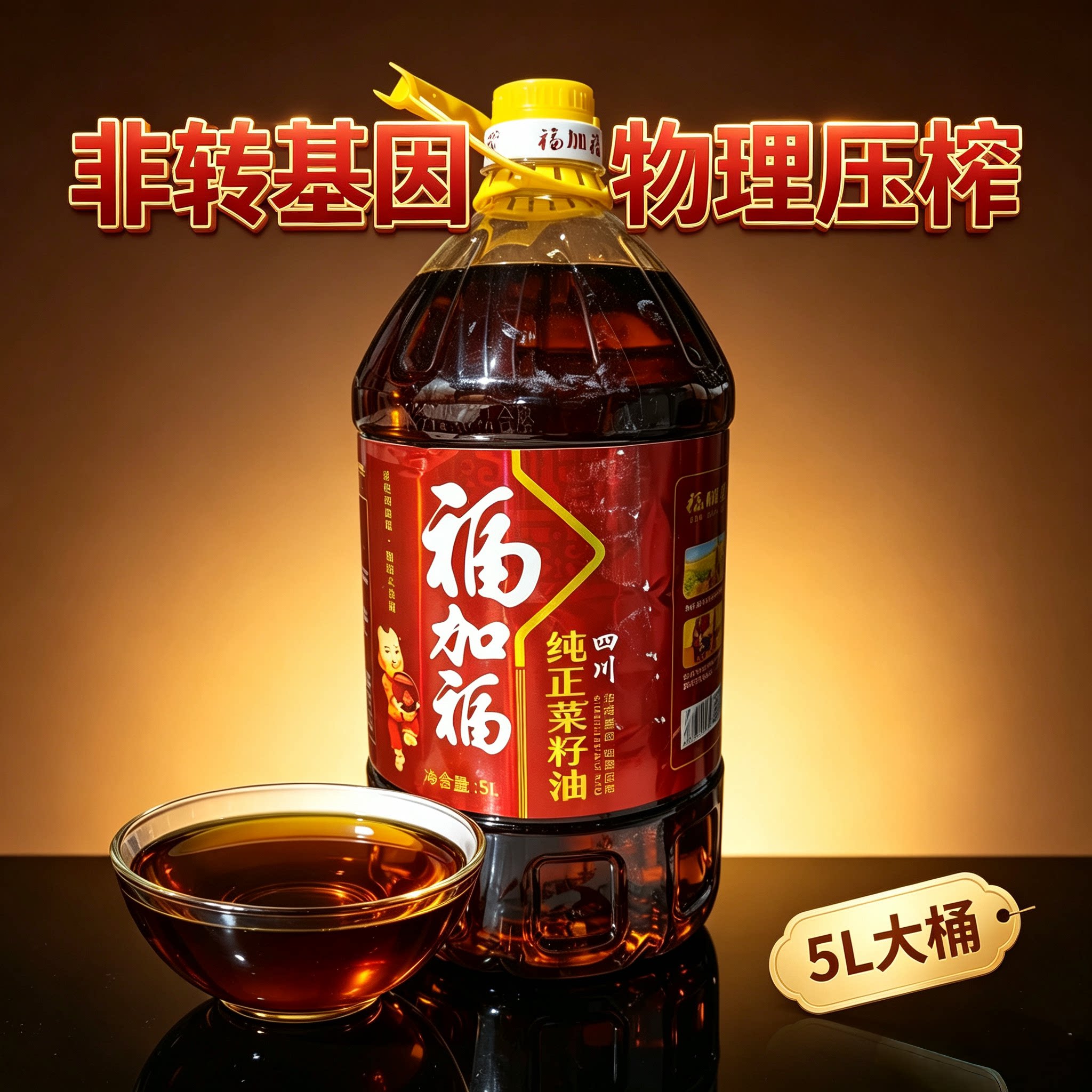 福加福5L非转基因物理压榨菜籽油