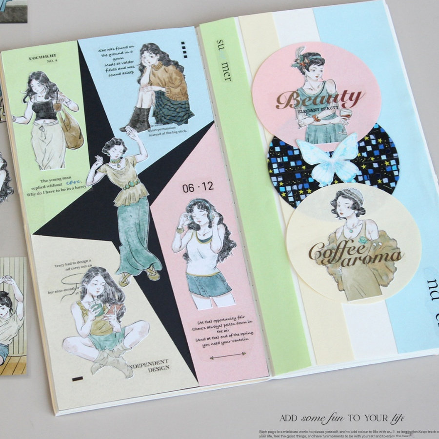 moodtape.原创daily life人物手帐胶带分装咕卡贴人物pet和纸文具