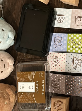 咕咕万物原创波点基础印章盖印贴纸卷便签卷贴纸书写纸胶带分装