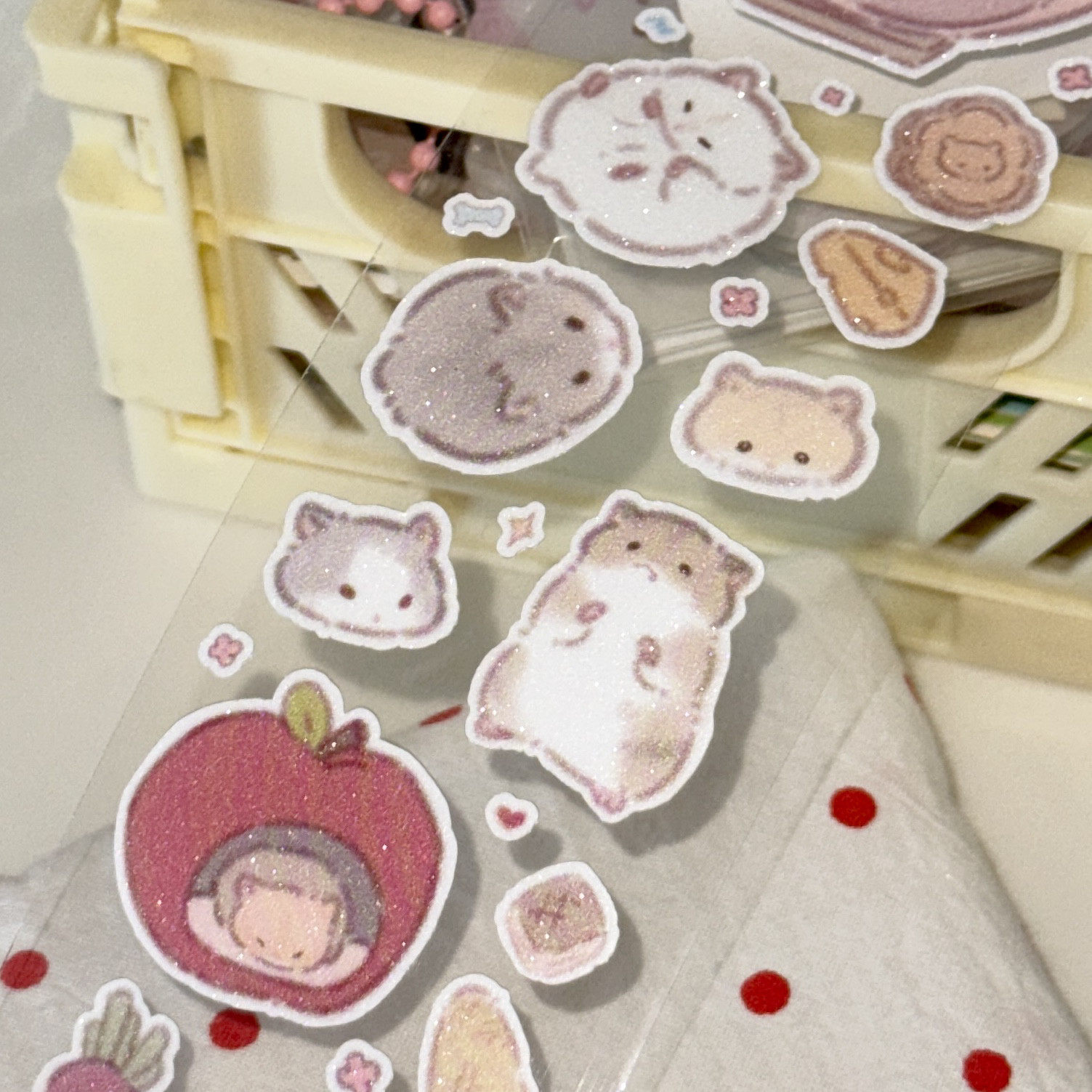 【软组织】vol.10原创小鼠饼仓鼠手帐贴纸卷咕卡可爱切膜胶带分装,文具电教/文化用品/商务用品,和纸胶带,淘宝优惠券,粉丝福利购,淘宝优惠卷