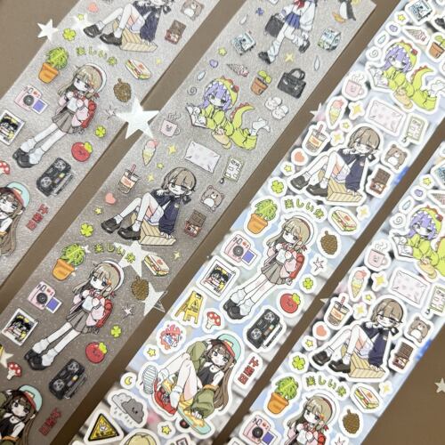 水怪家糖糖小宇宙原创人物胶带分装卷贴纸卷手帐拼贴装饰