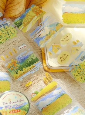 信的恋人PET胶带分装 过路皆风景系列 轻复古盐系涂鸦手帐diy造景