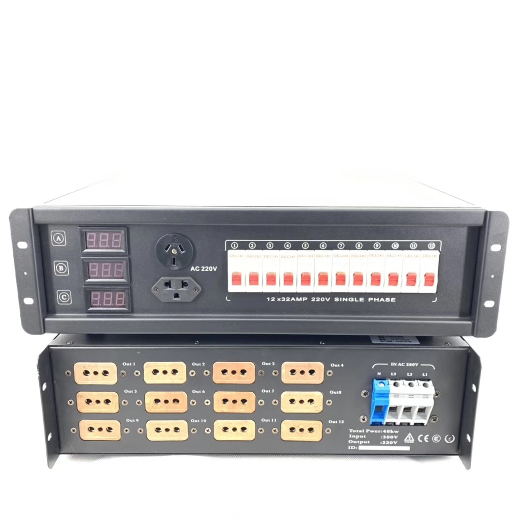 厂12路10A40A舞台灯光电源盒 胶木插电源盒 灯光供电箱 电源直通
