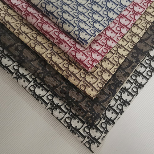 针织底0.6mm厚pvc印花字母字皮革