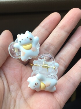 可爱猫咪小抓夹少女心卡通发抓女学生刘海侧边夹日韩简约发饰头饰
