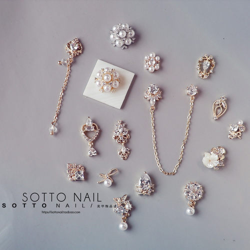 锆石高定款镶钻超闪复古日式美甲