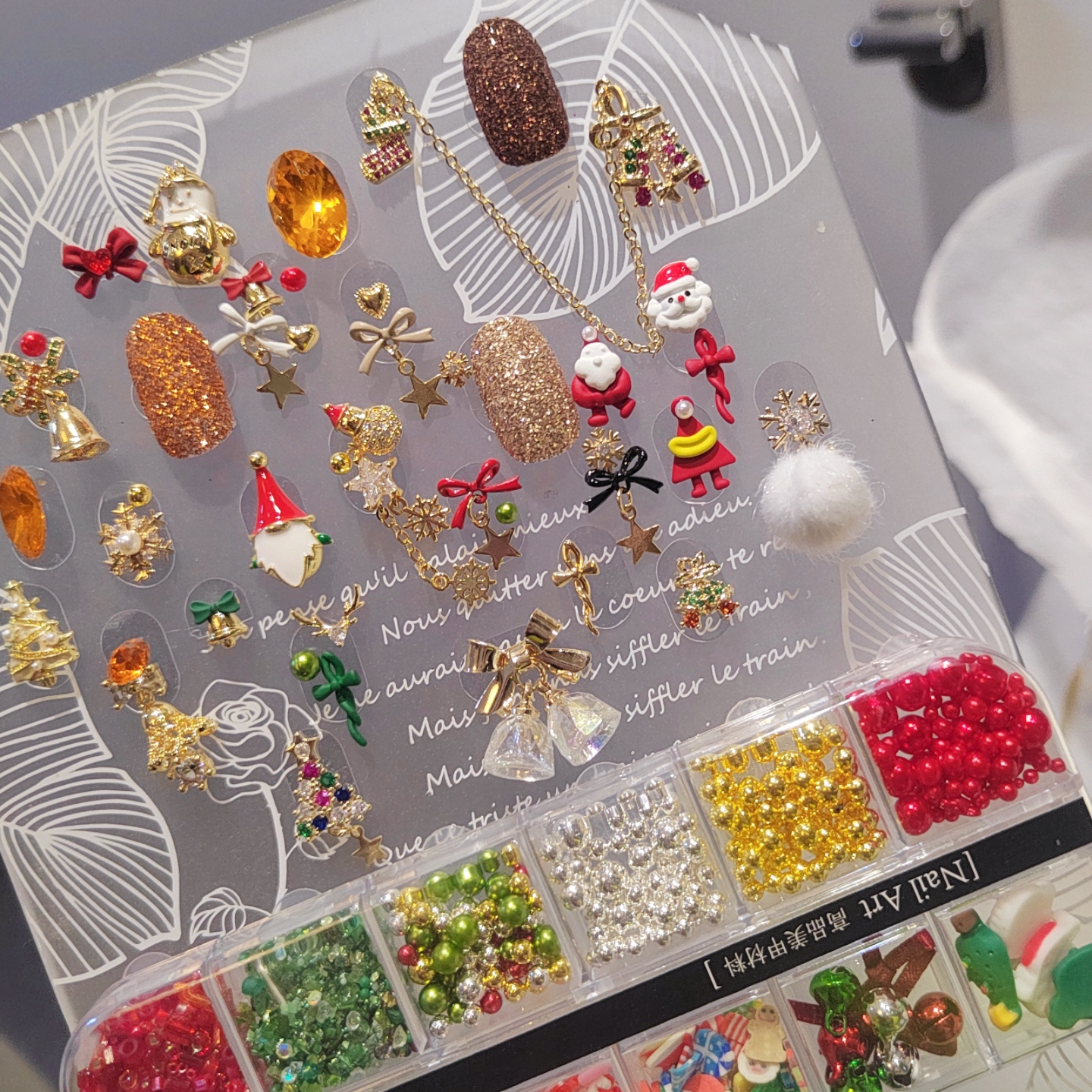 XMT【圣诞美甲】橘子钻饰品吊坠