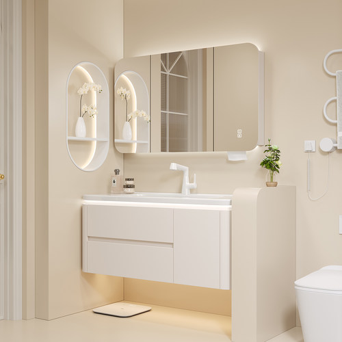 圆弧智能浴室柜工厂自营包安装