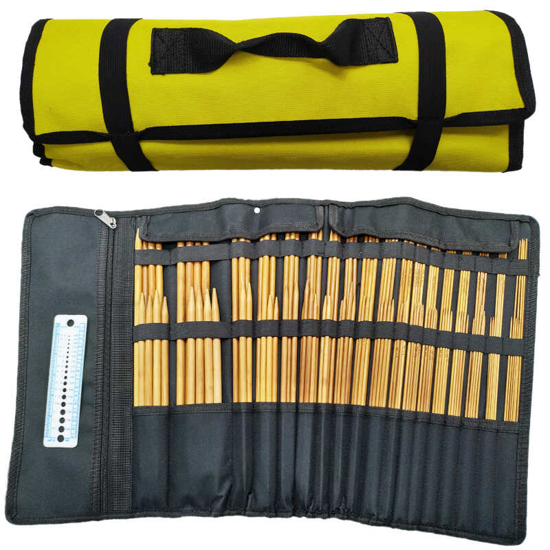 毛衣竹制碳化针长短手编签子棒针光滑不伤线编织工具毛线针全套