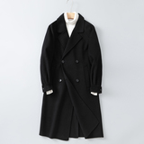 大版双面羊毛男士长款西装领工装风衣外套毛呢大衣Y935P450控698，男装毛呢大衣，电商D230