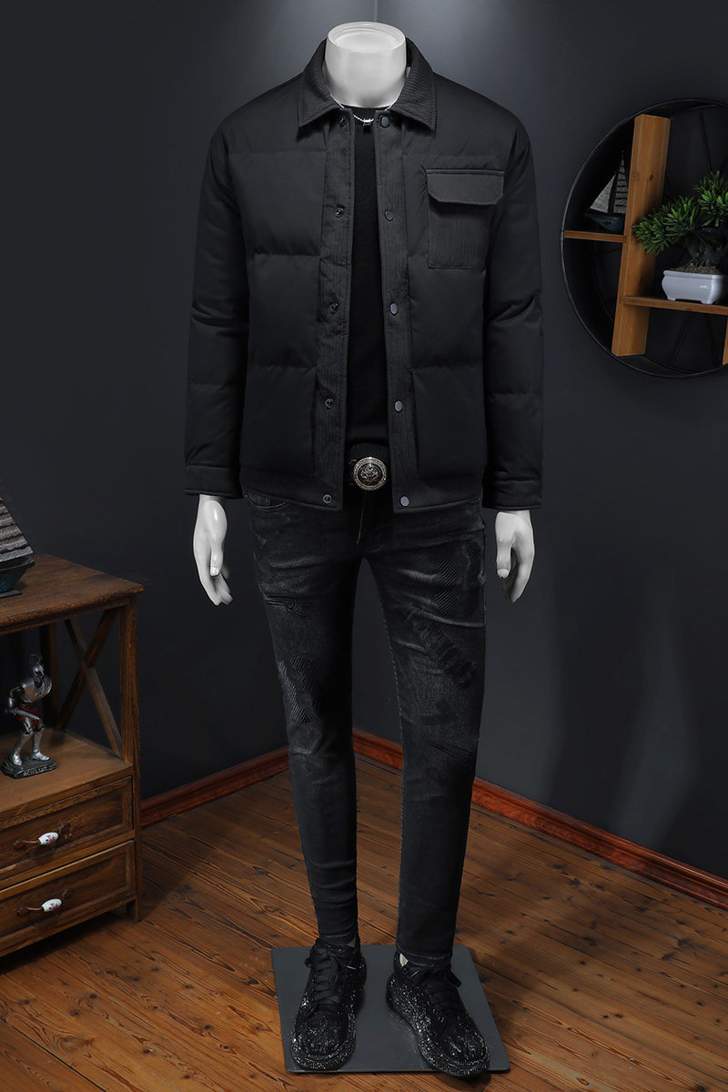 假模冬季男士新款标90白鸭绒羽绒服时尚拼接轻薄外套Y8353P295,男装羽绒服,电商D230