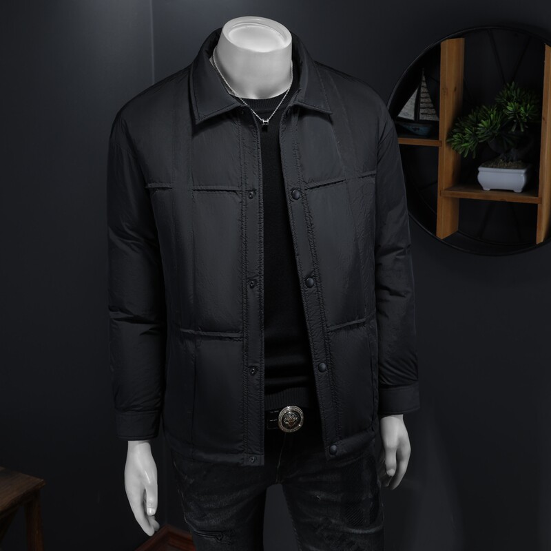 假模冬季男士新款标90白鸭绒羽绒服休闲时尚轻薄外套Y0629P285,男装羽绒服,电商D230