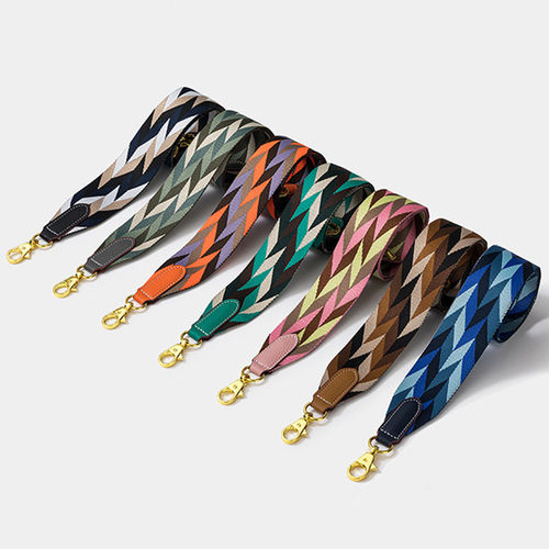 印花帆布织带单肩包斜挎带