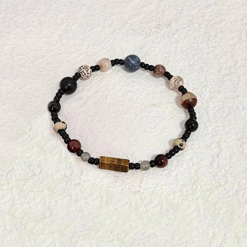 万诺高颜值串珠手链中式小众设计手饰不掉色复古冷门手串学生版