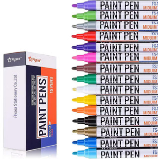 过日子！图实惠！外贸油漆笔防水不掉色低气味相册DIY涂鸦笔15只
