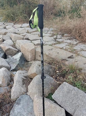 外贸北欧俄罗斯登山杖碳素纤维EAV柄手杖登山杖徒步越野出口货