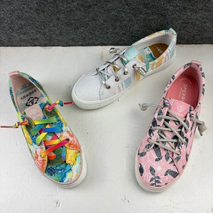 外贸sperry美国女士帆布板鞋 休闲鞋运动鞋 一脚蹬