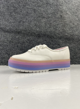 美国keds女士牛皮休闲鞋 百搭小白鞋 板鞋 松糕底 1#