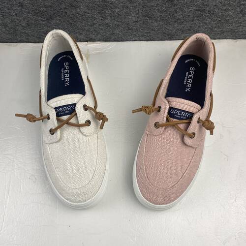 外贸sperry美国女士帆布板鞋 休闲鞋运动鞋 一脚蹬真皮鞋带