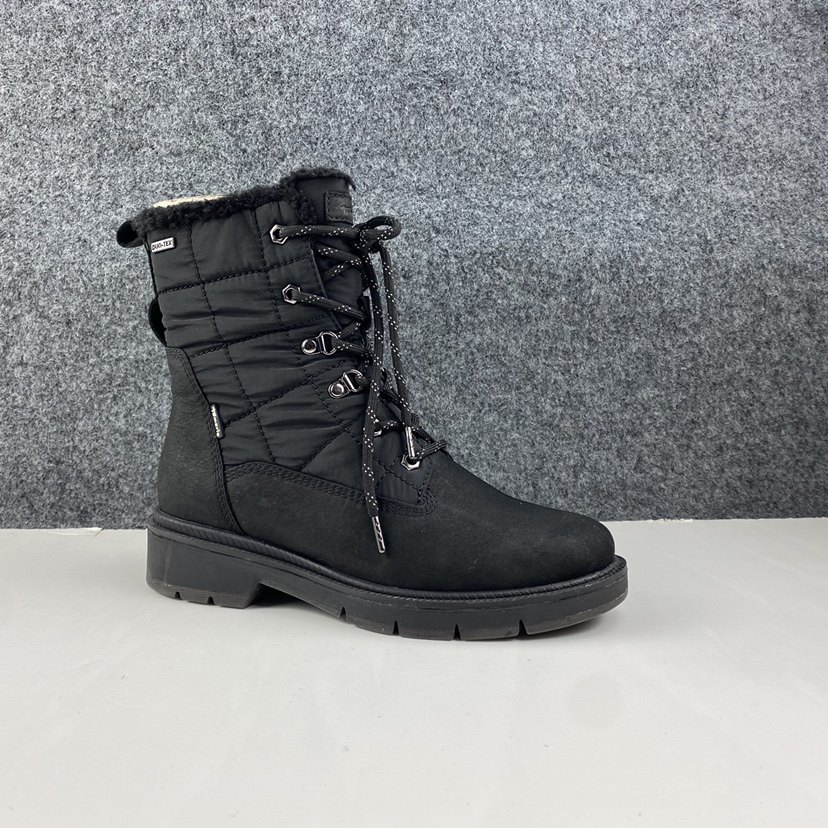 原单外贸德国Tamaris牛皮女短靴 棉靴 马丁靴工厂样品鞋37码 码正