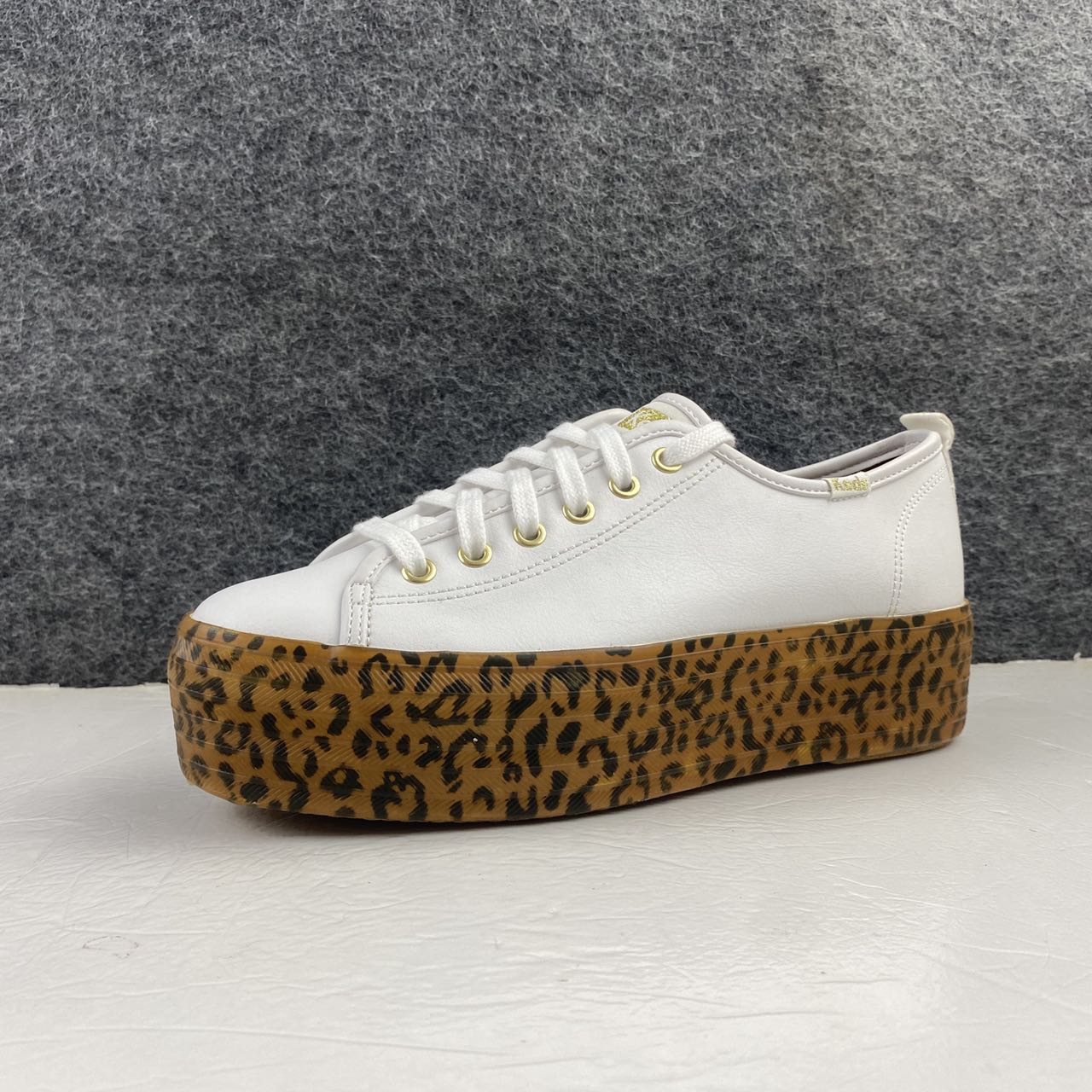 美国keds女士牛皮休闲鞋 百搭小白鞋 板鞋 松糕底 1#