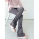 褶皱堆堆拖地高腰显瘦打底裤 春秋薄款 女2026新款 灰色微喇叭鲨鱼裤