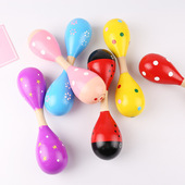 木制幼儿园儿童学校跳舞操早教音乐玩具乐器奥尔夫大小号双头沙锤