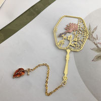 Ancient Style Metal Bookmark With Tassel And Koi Engraving thumbnail 5