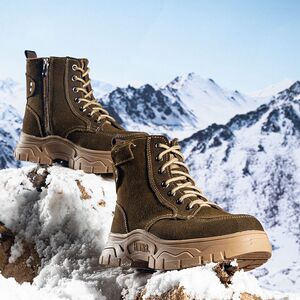 东北冬季户外雪地靴男加绒加厚保暖棉鞋男防水防滑雪乡旅游滑雪鞋
