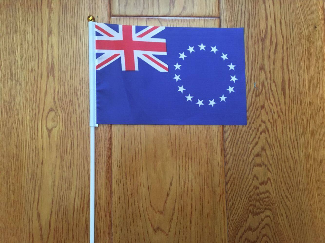 库克群岛国旗小国旗手挥旗手摇旗8号14*21cm小旗子