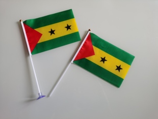 8号圣多美和普林西比国旗可开票小国旗手挥旗手摇旗小旗子