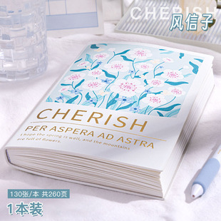 A5油画笔记本本子空白本旅行收集手帐本集章册美术复古手账加厚款