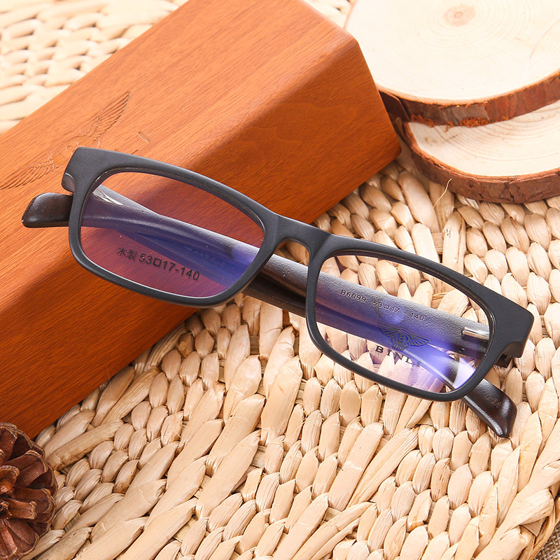 木质眼镜框男方形木腿复古眼镜架板材全框女潮近视眼镜防过敏眼镜