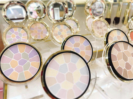 日本elegance雅莉格丝欢颜蜜散粉饼E大饼 家庭装27克持久控油定妆