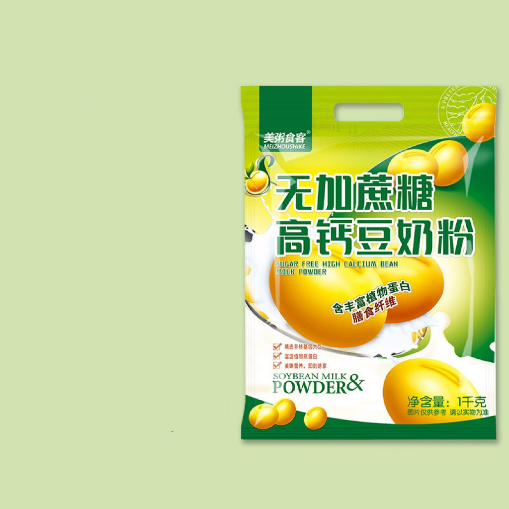 美粥食客无加蔗糖高钙豆奶粉1000g大袋装非转基因大豆制作豆浆粉