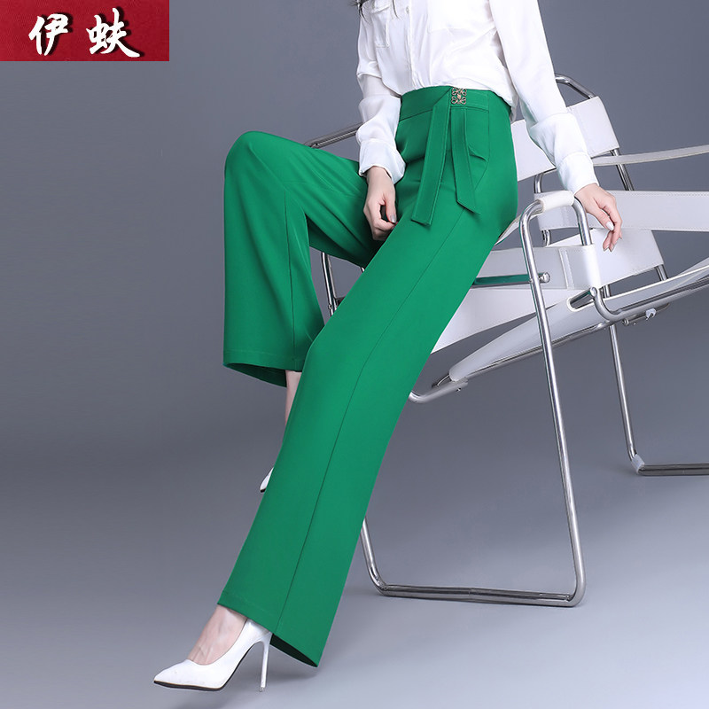 春秋厚款舞蹈裤子女士交谊舞拉丁舞裤后拉链阔腿裤女摩登跳舞裤