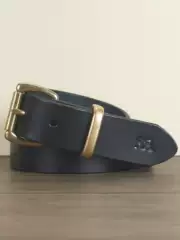 Rl Leather Belt Roller Buckle Genuine Leather Belt for Men Pure Copper Top Layer Cowhide Casual Youth Jeans Belt Trendy