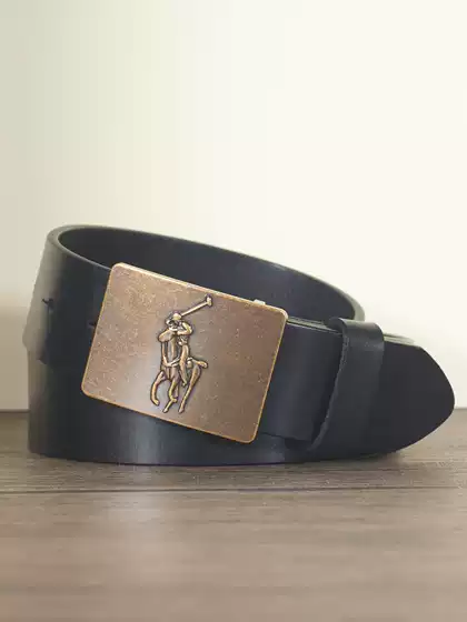 2023 New Men's Casual Belt, First-Layer Cowhide Leather Belt with Pure Copper Polo Buckle for Jeans