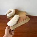 2025年新款河南桑坡羊皮毛一体真皮羊毛松糕厚底雪地靴女冬季短筒