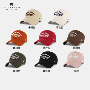 lackpard棒球帽女2026新款纯棉鸭舌帽显脸小百搭情侣软顶时尚帽子