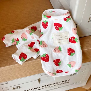 宠物猫咪狗狗衣服纯棉婴儿棉睡衣卫衣约克夏马尔济斯比熊家居服