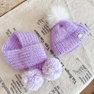 宠物手工针织围巾猫猫狗狗帽子围脖冬季保暖小型犬约克夏马尔济斯