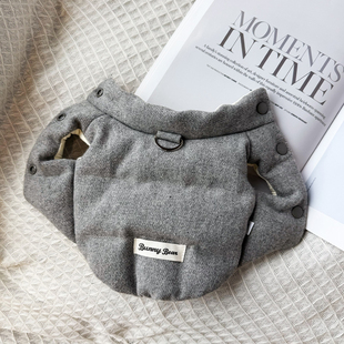 宅日梦乐狗狗羽绒服宠物小狗比熊雪纳瑞小型犬衣服冬季白鸭绒马甲