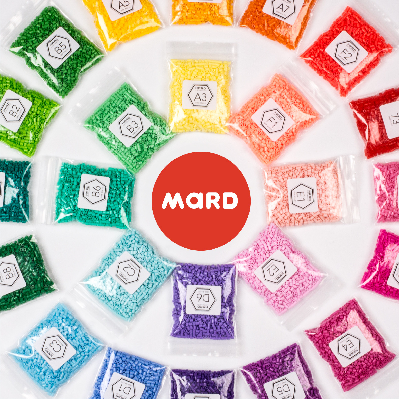 MARD/马尔德拼豆 2.6mm小豆 融合 益智手工玩具 拼拼豆豆补充装