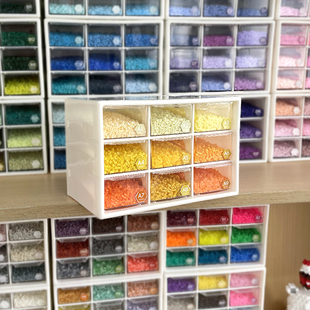 MARD/马尔德 九宫格防尘抽屉式拼豆收纳盒 桌面迷你拼拼豆豆收纳