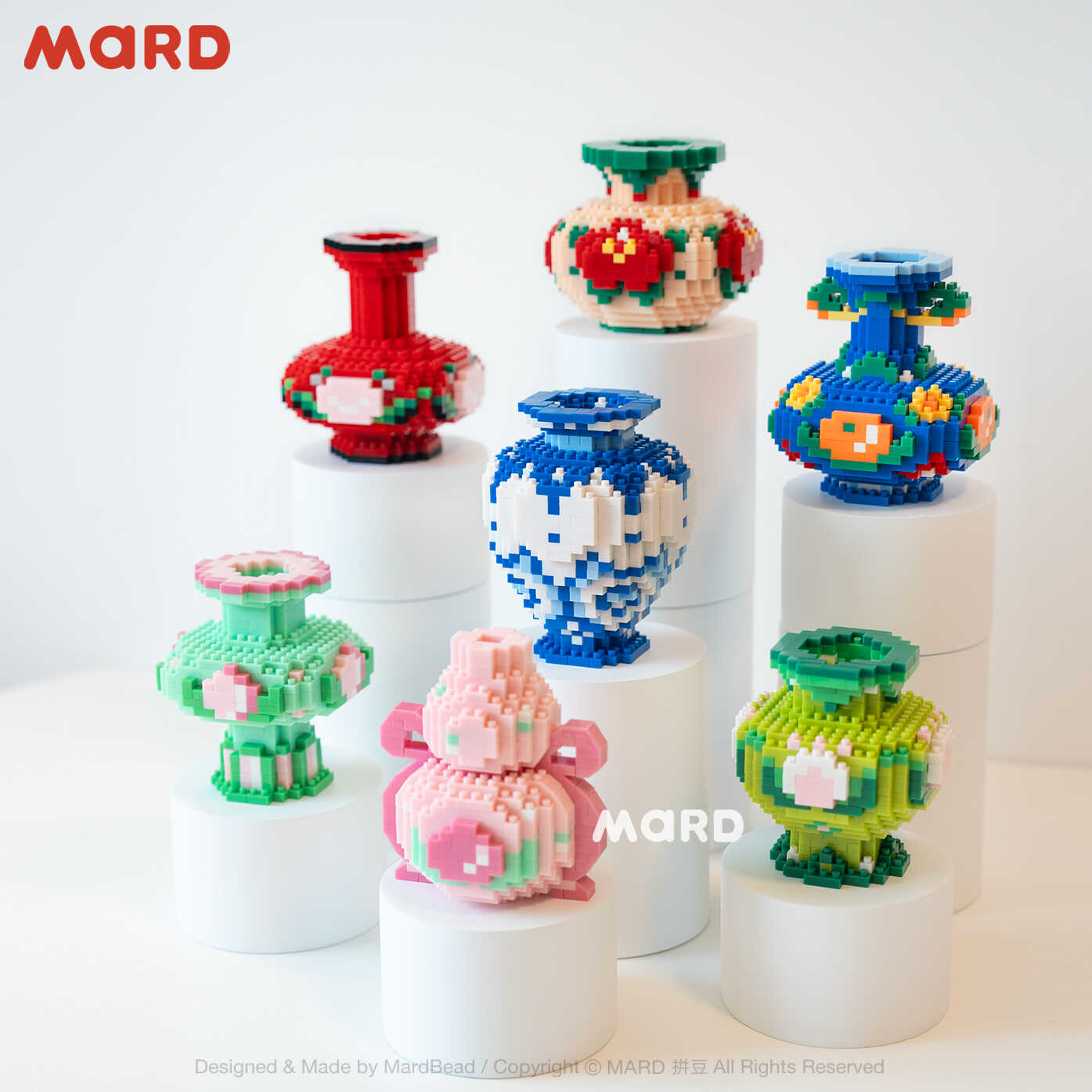 新中式国风积木玩具摆件MARD
